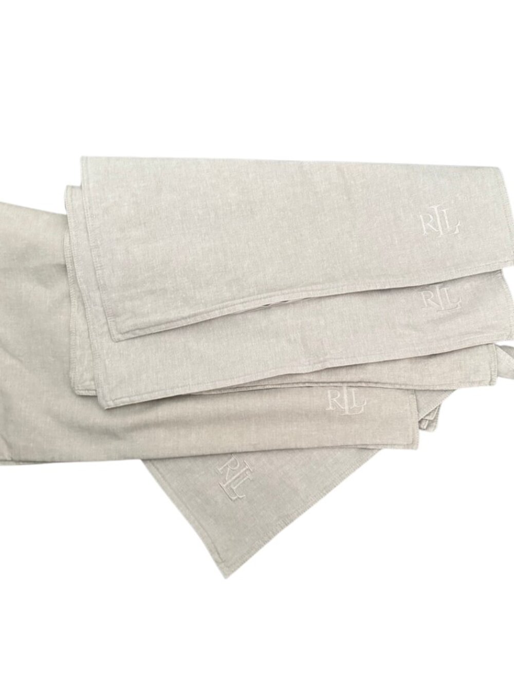 Lauren Ralph Lauren (Set of 5) Light Gray Pillow Covers - 22" covers,100% cotton